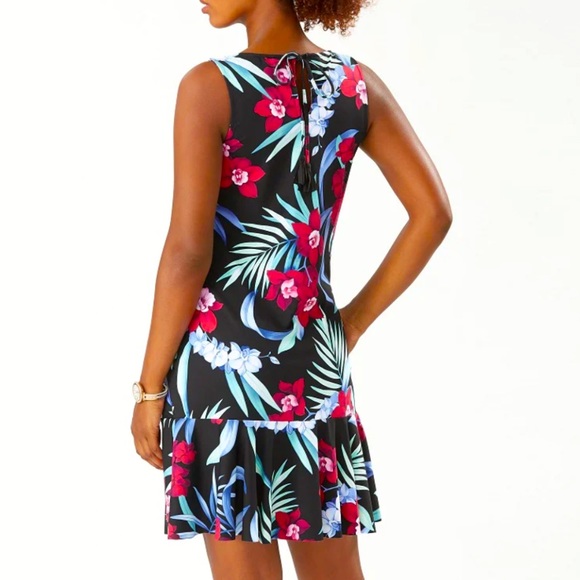 Tommy Bahama Midnight Orchid High-Neck Dress - Picture 3 of 16
